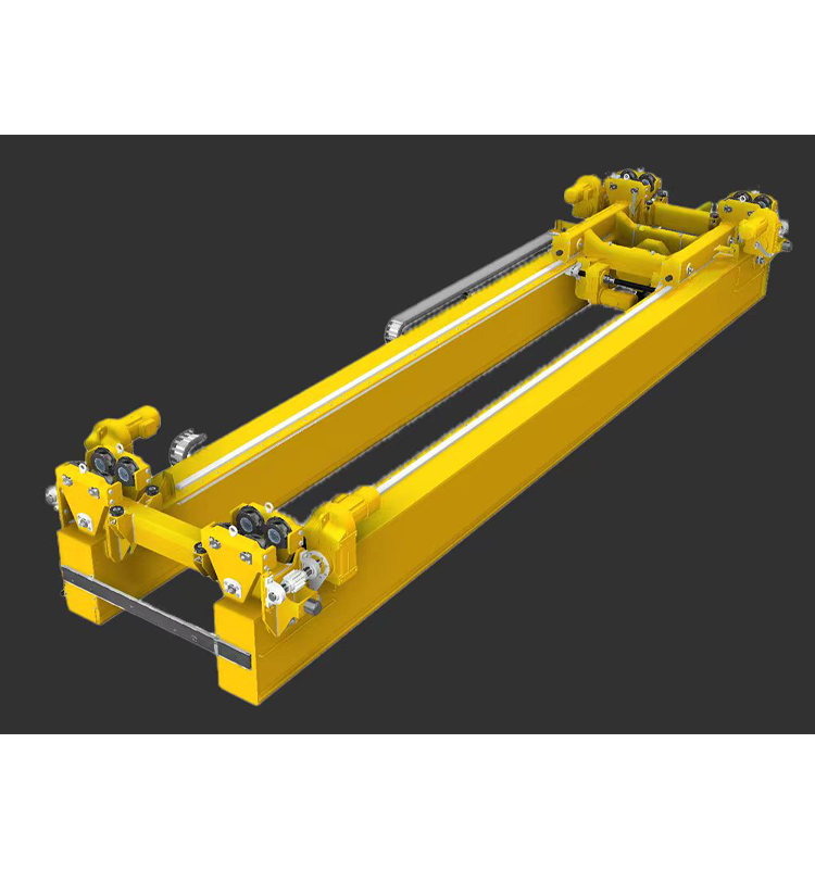 How to operate the lifting mechanism of a double beam crane safely