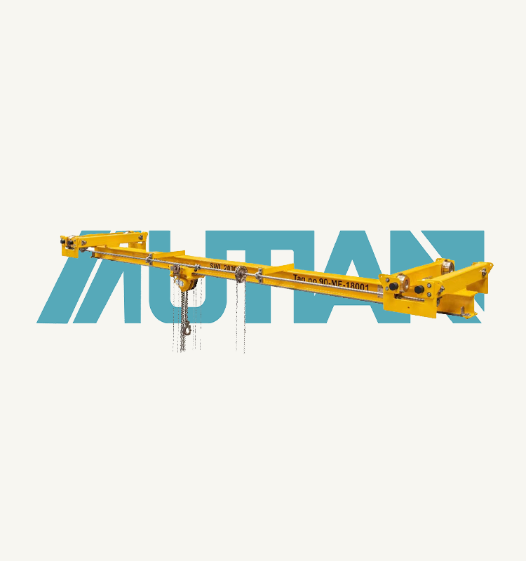 Configuration of walking mechanism for single beam crane trolley